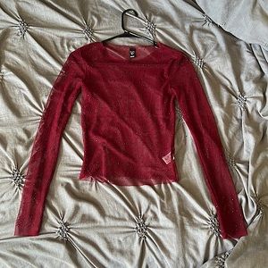 Windsor size small bedazzled mesh top!